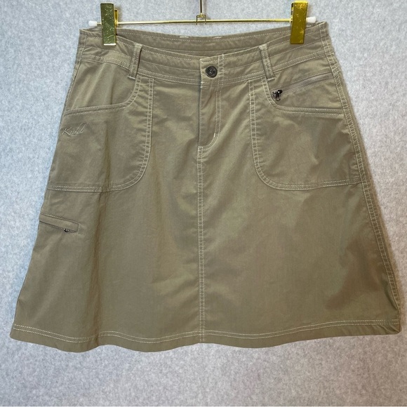 Kuhl Vala A-Line Cargo Embroidered Skirt Hiking Outdoors Camping - Picture 2 of 8